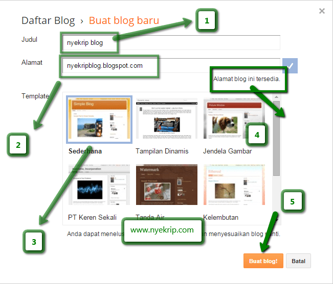 Membuat Blog di Blogspot – WebWirausaha